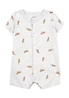 Baby Boys Dog Print Romper