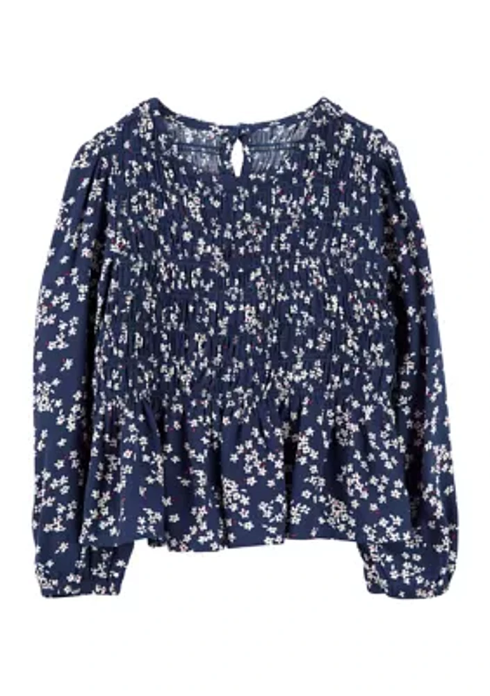 Toddler Girls Printed Woven Top