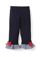 Toddler Girls Seersucker Ladybug Capri Set
