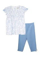 Toddler Girls Printed Voile Set