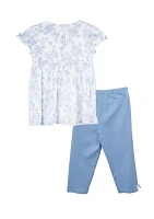 Toddler Girls Printed Voile Set