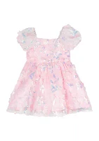 Baby Girls 3D Flower Sequin Dress