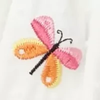 Toddler Girls Tropical Embroidered Top and Shorts Set