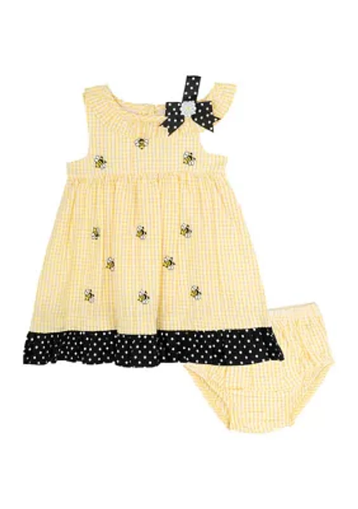 Baby Girls Bee Chiffon Seersucker Dress