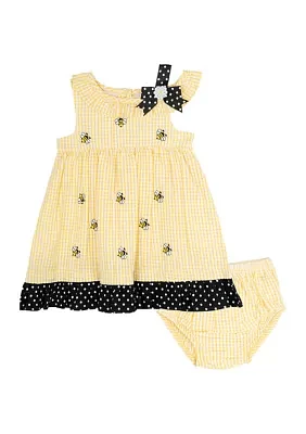 Baby Girls Bee Chiffon Seersucker Dress