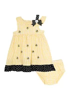 Baby Girls Bee Chiffon Seersucker Dress