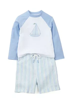 Baby Boys Sailboat Rashguard Set
