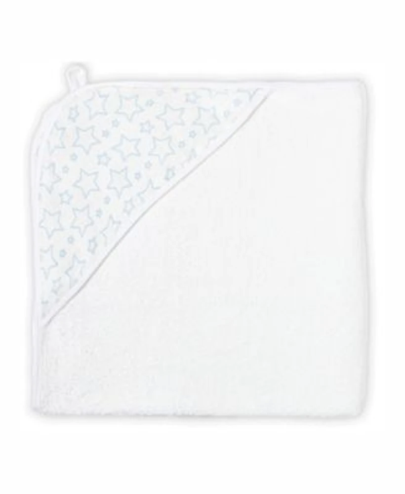 Baby Boys and Girls Star Muslin Lined Hooded Towel