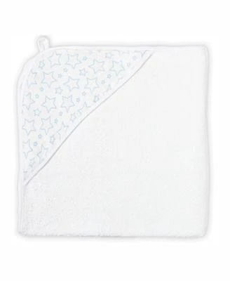Baby Boys and Girls Star Muslin Lined Hooded Towel