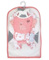 Baby Girls Floral Bunny Layette, 5 Piece Set