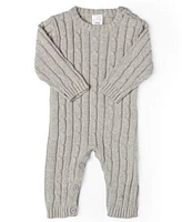 Baby Boys and Girls Long Sleeved Cable Knit Romper
