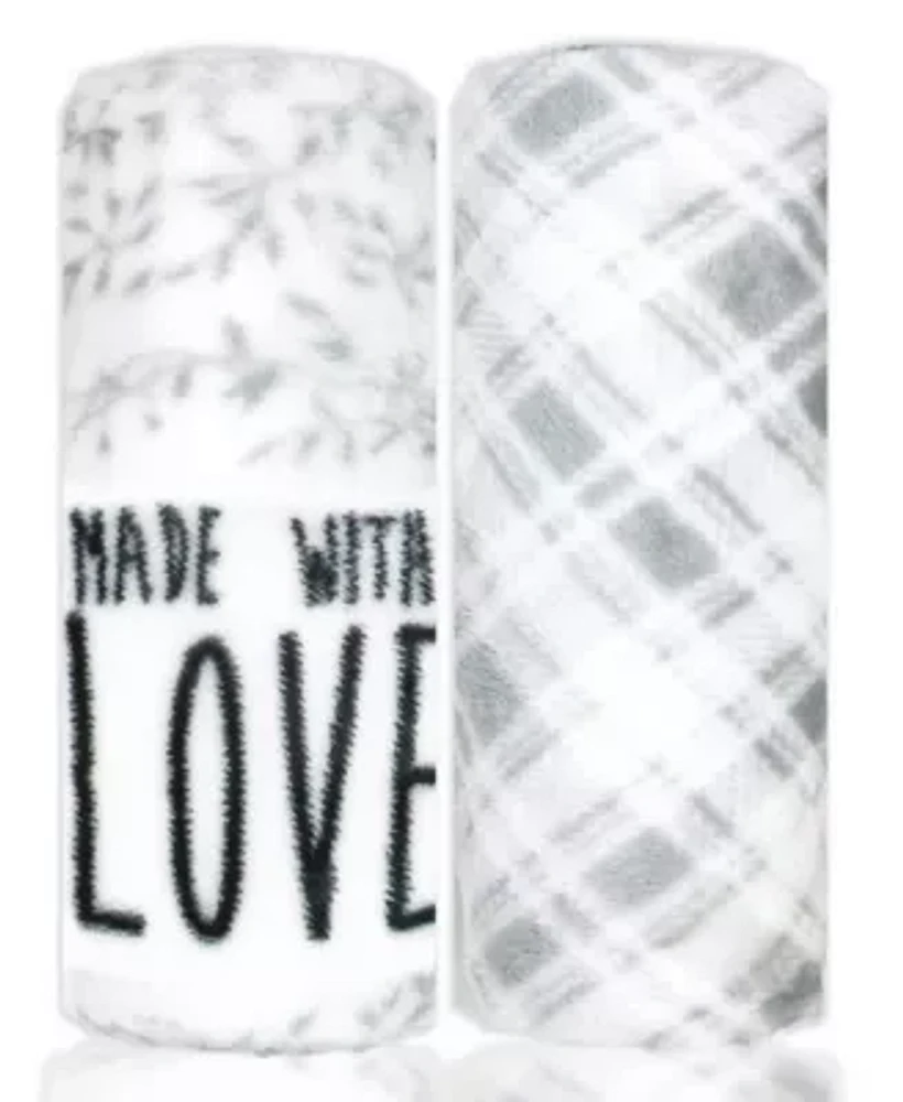 Baby Boys and Girls 2 Pack Fleece Blankets