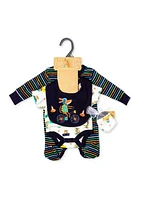 Baby Boys Animals Cars 5 Piece Layette Set