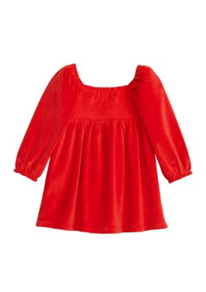 Baby Girls Balloon Sleeve Square Neck Top