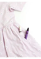 Baby Girls Dainty Buds Printed Knit Dress
