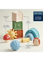 10 Piece Rotating Toy Block Set