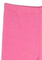 Toddler Girls Solid Leggings with Bow Details