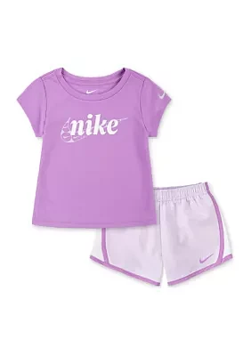 Toddler Girls Dri Fit Graphic T-Shirt and Shorts Set