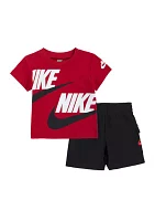 Toddler Boys Graphic T-Shirt and Cargo Shorts Set