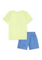 Toddler Boys French Terry Graphic T-Shirt and Shorts Set
