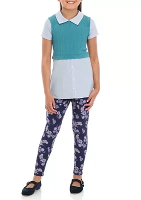 Girls 7-16 Sweater Popover Set