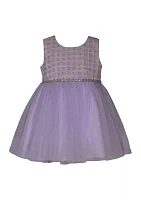 Girls 4-6x Bouclé Coat and Dress Set