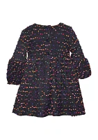 Girls 4-6x Confetti 3D Printed Knit Dress