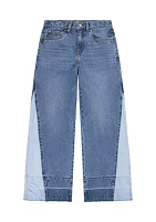 Girls 7-16 Two Toned Baggy Wide Leg Jeans