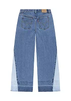 Girls 7-16 Two Toned Baggy Wide Leg Jeans