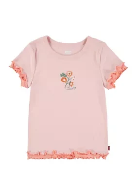 Girls 7-16 Floral Embroidery Top