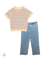 Girls 4-6x Rainbow Crochet Set