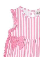 Girls 4-6x Stripe Top and Leggings Set