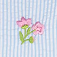 Girls 4-6x Embroidered Seersucker Dress