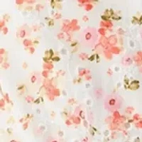 Girls 7-16 Flower Eyelet Scalloped Hem Dress