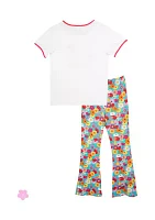 Girls 7-16 Flower Flare Set