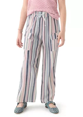 Girls 7-16 Stripe Cargo Pants