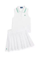 Girls 7-16 Stretch Mesh Skort