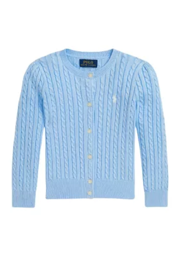 Girls 2-6x Mini Cable Cotton Cardigan