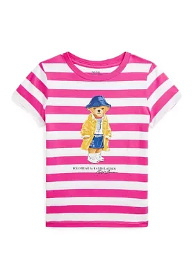 Girls 2-7 Striped Polo Bear Cotton Jersey T-Shirt