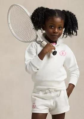 Girls 2-6x Logo French Terry Polo Sweatshirt