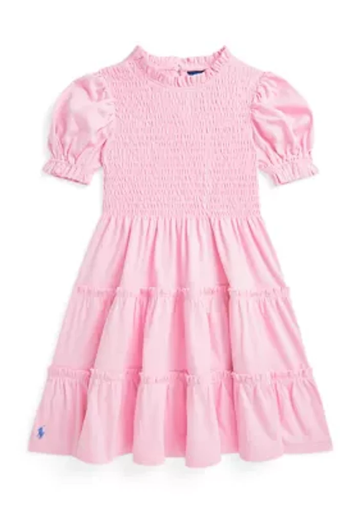 Girls 2-6x Smocked Cotton Jersey Dress