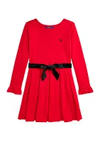 Girls 7-16 Pleated Ponte Dress