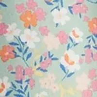 Girls 7-16 Floral Tie Front Woven Shirt