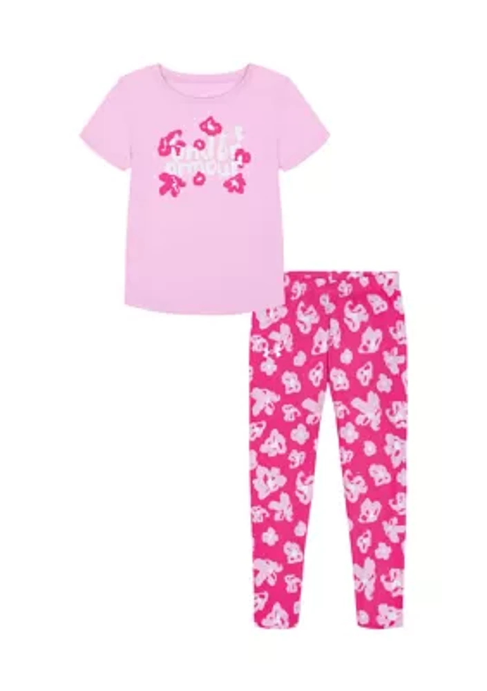 Girls 4-6x Graphic T-Shirt and Printed Leggings Set