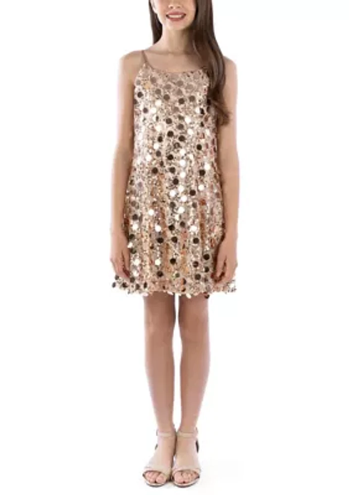 Girls 7-16 Sequin Glimmer Dress