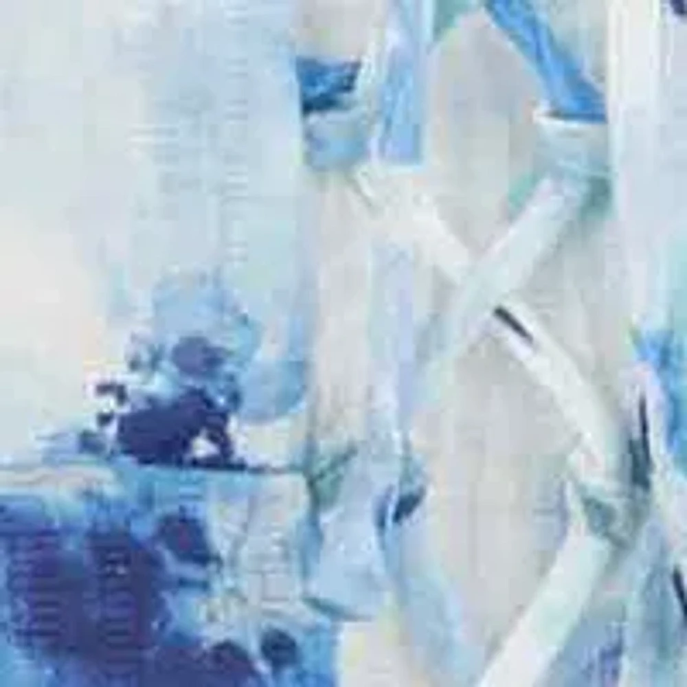 Girls 7-16 Ivy Blue Floral Crinkle Gauze Dress with Headband