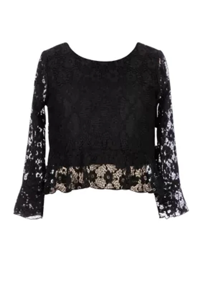 Girls 7-16 Lace Top