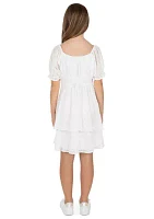 Girls 7-16 Tiered Chiffon Dress