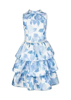 Girls 7-16 Floral Printed Tiered Dress