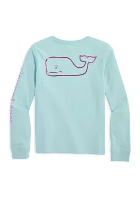 Girls 7-16 Foil Whale Long Sleeve T-Shirt